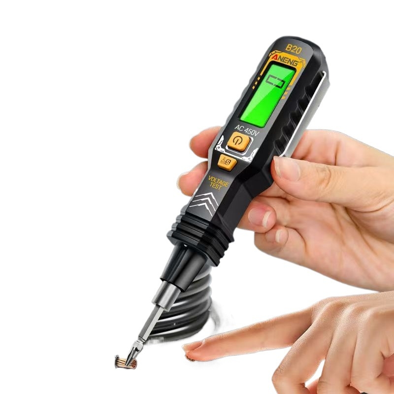 Feszültségtesztelő toll hangvezérléssel, automata működés és digitális kijelző, többfunkciós megszakítás-észlelés otthoni használatra