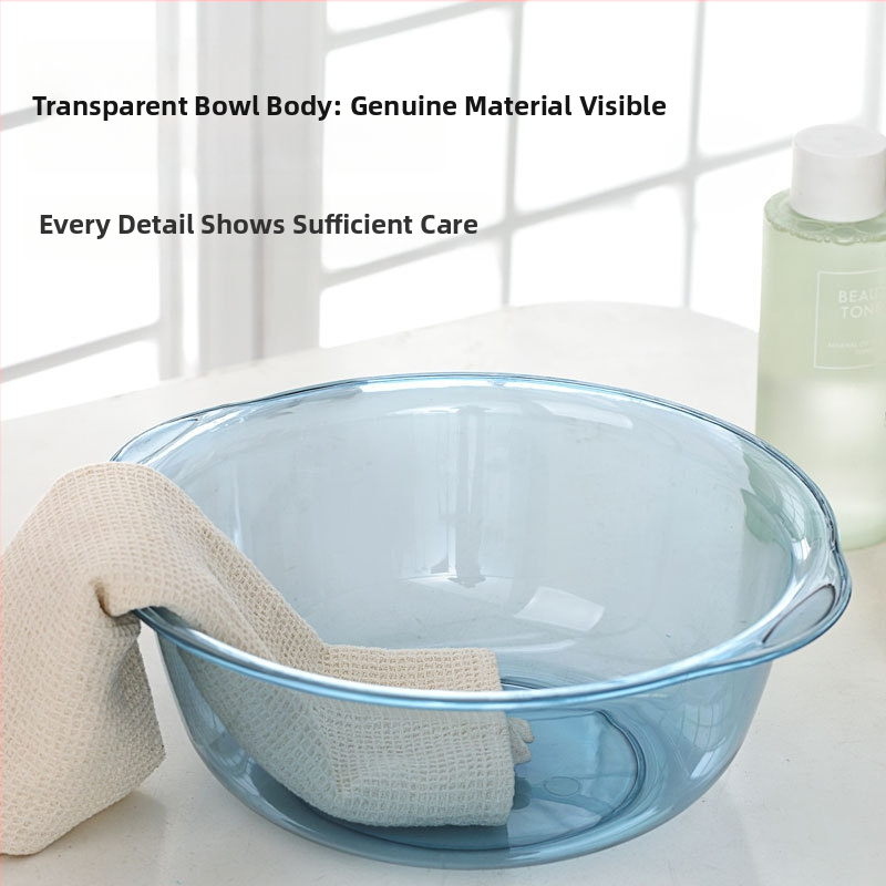 Balance Chaohui Priehľadná misa s dvojitými uchami – plastová misa na pranie, umývanie zeleniny a ovocia, pranie nô a tváre (400 g)