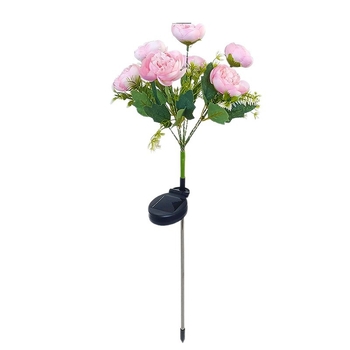 Vanjska solarna LED cvjetna lampa Me3056, nehrđajući čelik, IP65, 0.3W, 6–12 sati