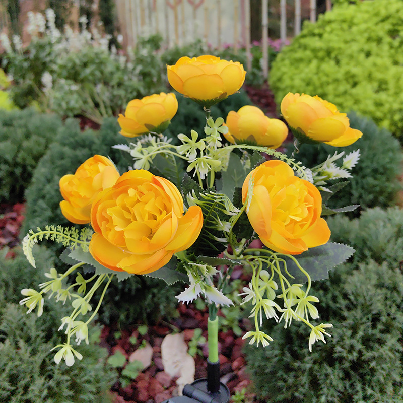 Vanjska solarna LED cvjetna lampa Me3056, nehrđajući čelik, IP65, 0.3W, 6–12 sati