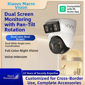 Xiaovv PTZ beltéri felügyeleti kamera – 355° vízszintes forgás, 90° függőleges forgás, mennyezeti felület, DC5V, ABS ház