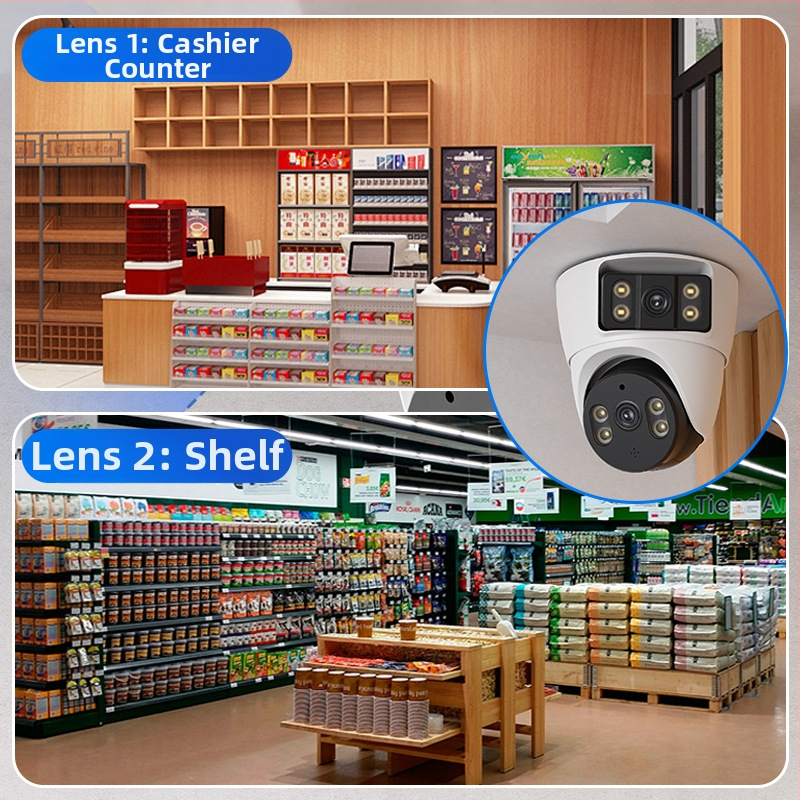 Xiaovv PTZ beltéri felügyeleti kamera – 355° vízszintes forgás, 90° függőleges forgás, mennyezeti felület, DC5V, ABS ház