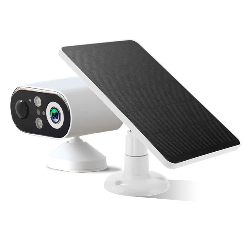 Päikesepõhine turvakaamera – kaugjuurdepääs mobiilirakenduse kaudu, 1080p HD, öönägemine, ulatus 10–30 m