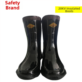 Izolované gumové topánky pre elektrikárov, značka Safety Card, stredne vysoký horný diel