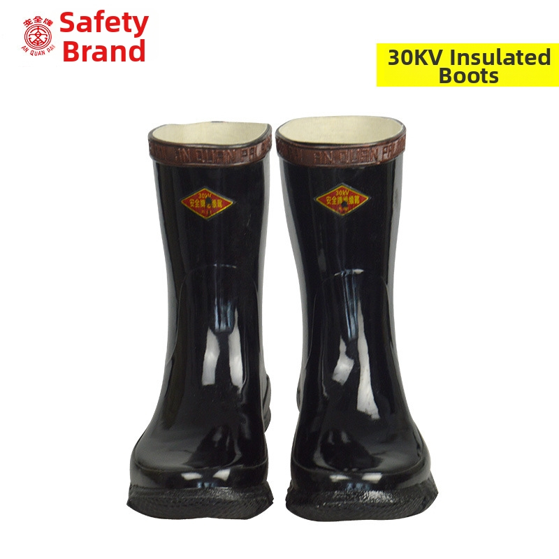 Izolované gumové topánky pre elektrikárov, značka Safety Card, stredne vysoký horný diel