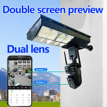 Esee Cloud 4G Cameră solară cu obiective duale, rezistentă la apă, vizionare noapte, 0.001 lux