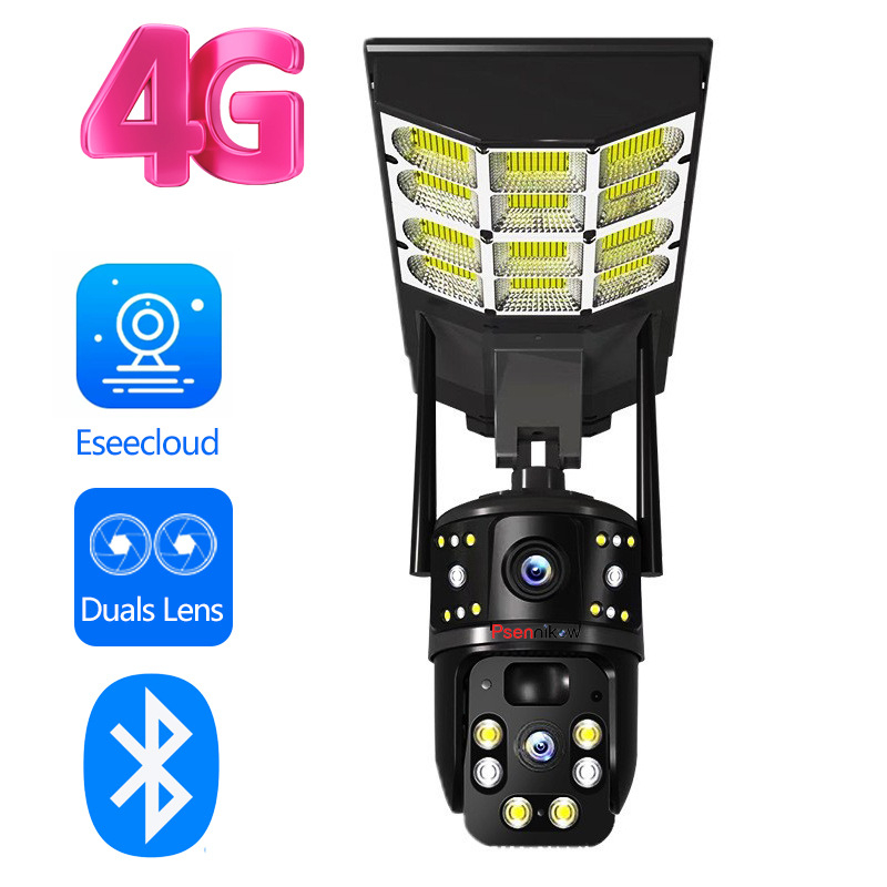 Esee Cloud 4G Cameră solară cu obiective duale, rezistentă la apă, vizionare noapte, 0.001 lux