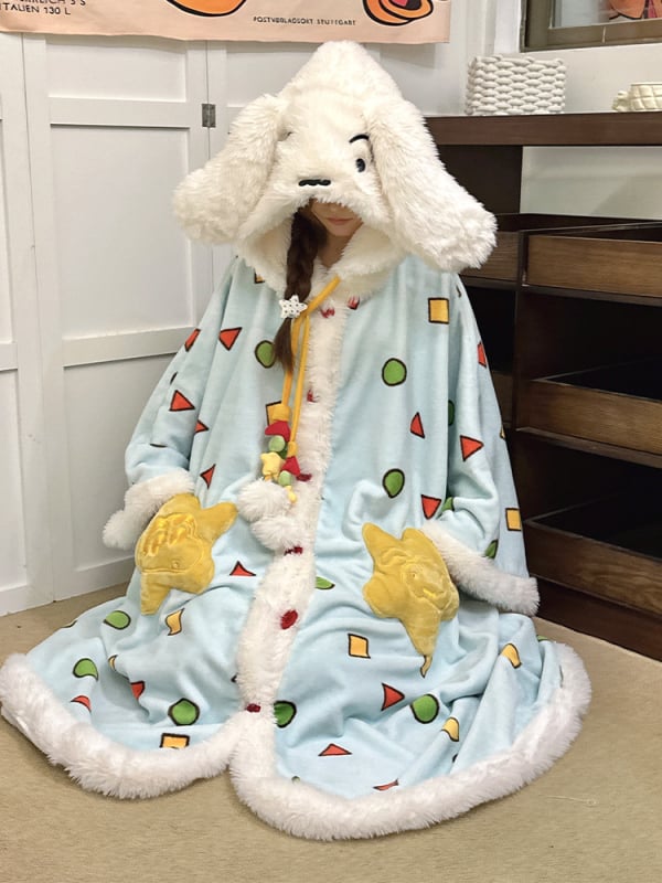 Jesensko-zimski slatki Rilakkuma kuhar flanel, debeli, s dugim rukavima, kućna odjeća