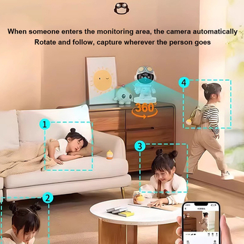 Cameră de monitorizare wireless WTL-XZ200, 5G dual-band, 1080P, obiectiv de 3,6 mm, IR la 10 m, alimentare 5V