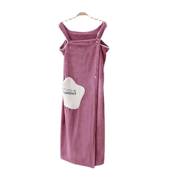 Ρόμπα μπάνιου από φλίς κοραλλί, πολυεστέρας, σειρά Άστρες, για τον χειμώνα