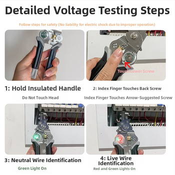 Elektrikár 28-v-1 viacúčelové kliešte: odstraňovanie izolácie, rezanie drôtov, krimpovanie, navíjanie a upínanie
