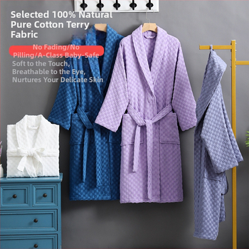 Župan na kúpanie, 100% bavlna, terry látka, hmotnosť 1000 g, unisex, jeseň