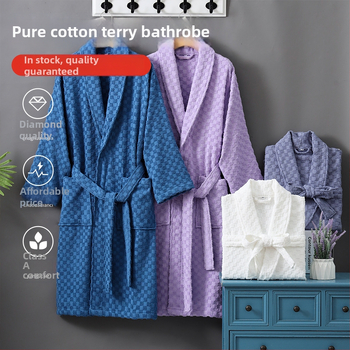 Župan na kúpanie, 100% bavlna, terry látka, hmotnosť 1000 g, unisex, jeseň