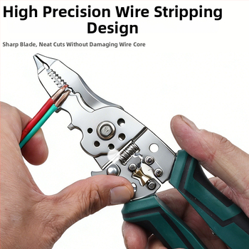 16-v-1 viacúčelový nástroj na odizolovanie a krimpovanie vodičov; Hmotnosť: 210 g