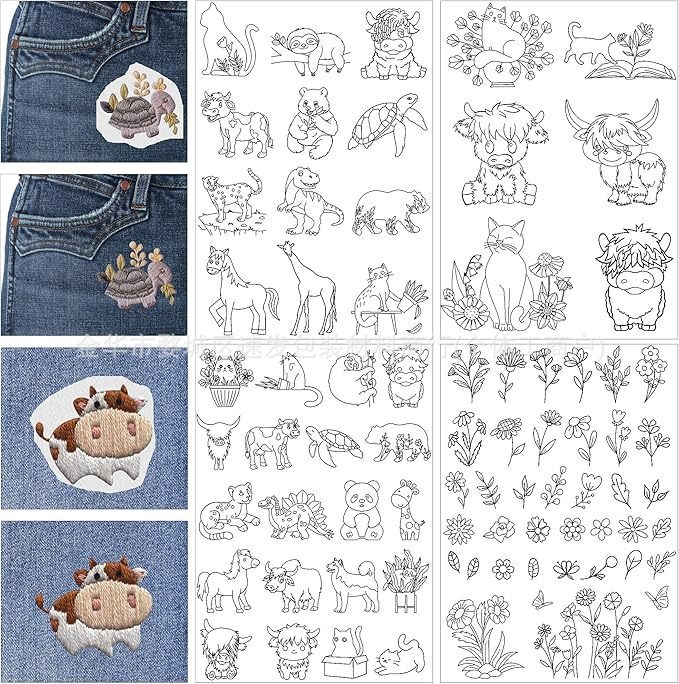 Hímző stabilizáló - öntapadós, vízoldható nemszőtt alapanyag, nordikus stílus, testreszabás elérhető