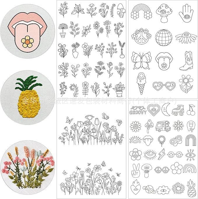 Hímző stabilizáló - öntapadós, vízoldható nemszőtt alapanyag, nordikus stílus, testreszabás elérhető