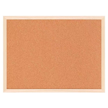 Egyrészes felakasztható parafatábla fa kerettel – fotók és üzenetek az irodába — karikatúra stílus