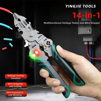 Kliešte na odizolovanie káblov s testerom napätia, rovná hlava, 0,17 kg, Hero