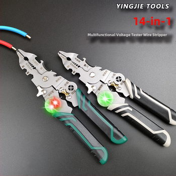 Kliešte na odizolovanie káblov s testerom napätia, rovná hlava, 0,17 kg, Hero