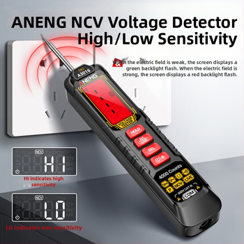 ANENG tip-pera mjerni uređaj s zaštitom od izgaranja, digitalna visoka preciznost, detekcija fazne sekvence, višenamjenski univerzalni mjerni uređaj