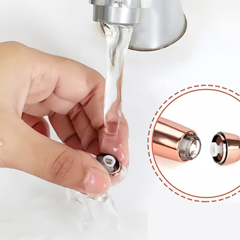 Elektrinis skustuvas ir plaukų šalinimo įrenginys, 2-in-1 mini veido skustuvė su antakių kirpimo funkcija, modelis BZ-205B, USB maitinimas, ABS korpusas, tinka drėgnam ir sausam naudojimui.