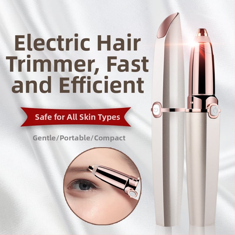 Elektrinis skustuvas ir plaukų šalinimo įrenginys, 2-in-1 mini veido skustuvė su antakių kirpimo funkcija, modelis BZ-205B, USB maitinimas, ABS korpusas, tinka drėgnam ir sausam naudojimui.