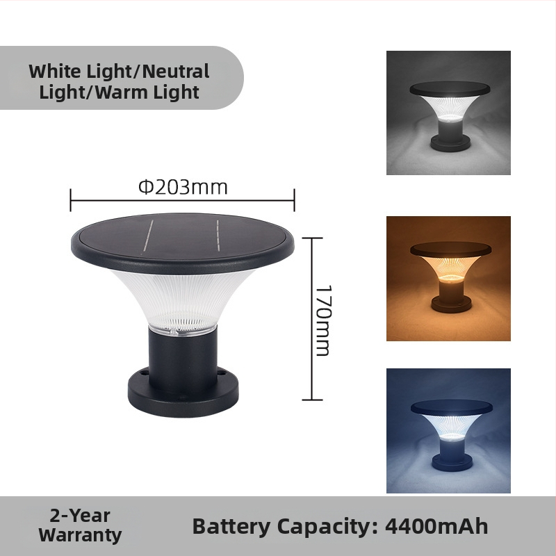DONTA SG-2 vonkajšia solárna LED lampa na zem, hliník, IP65, 7W, 6–12 hodín prevádzky