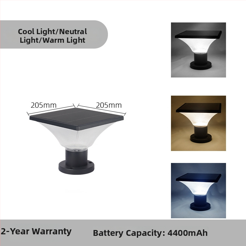 DONTA SG-2 vonkajšia solárna LED lampa na zem, hliník, IP65, 7W, 6–12 hodín prevádzky