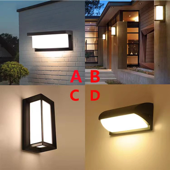 Φωτιστικό LED εξωτερικού τοίχου - Μοντέρνο μινιμαλιστικό σχέδιο, Αδιάβροχο IP54, Αλουμινένιο περίβλημα, 6–10W, Δέσμη 120°