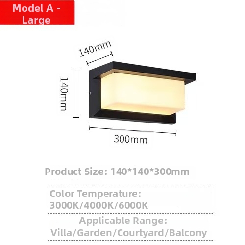 LED vonkajšia stenová lampa - moderný minimalistický štýl, IP54, hliníkové puzdro, 6–10W, 120° lúč