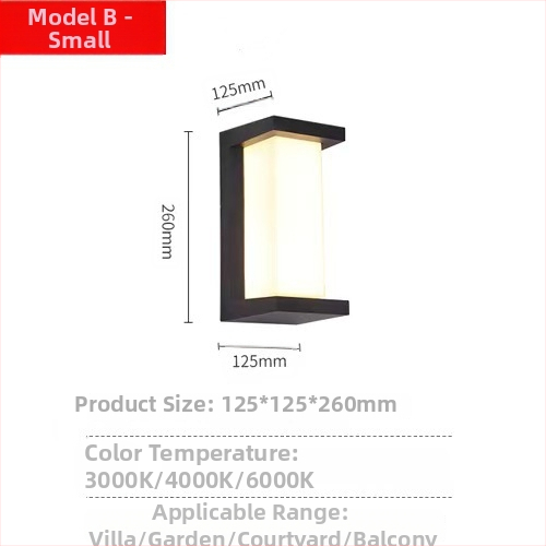 LED vonkajšia stenová lampa - moderný minimalistický štýl, IP54, hliníkové puzdro, 6–10W, 120° lúč