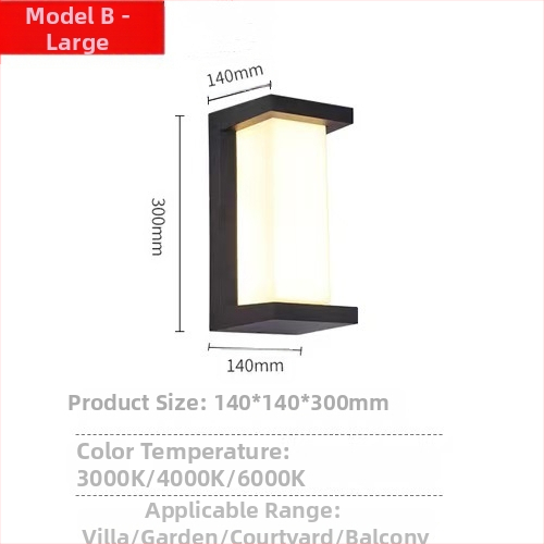 LED vonkajšia stenová lampa - moderný minimalistický štýl, IP54, hliníkové puzdro, 6–10W, 120° lúč