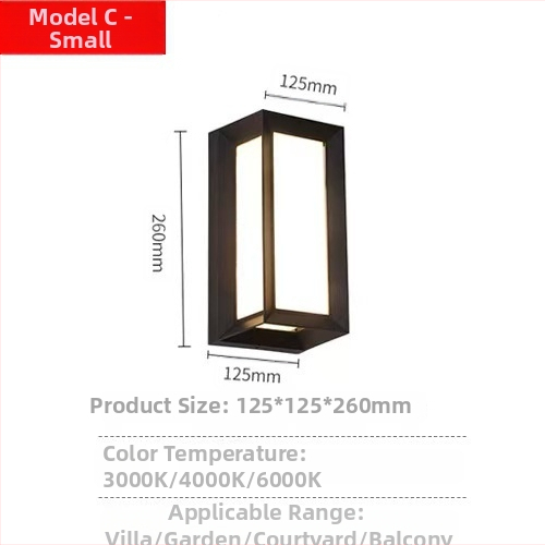 LED vonkajšia stenová lampa - moderný minimalistický štýl, IP54, hliníkové puzdro, 6–10W, 120° lúč