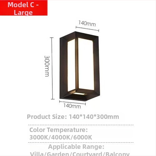 LED vonkajšia stenová lampa - moderný minimalistický štýl, IP54, hliníkové puzdro, 6–10W, 120° lúč