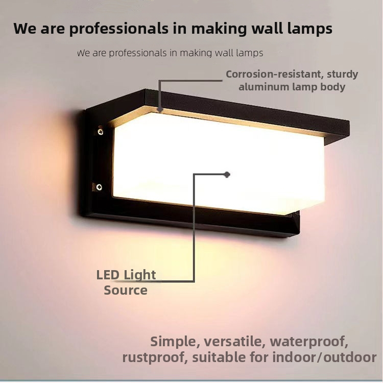 LED vonkajšia stenová lampa - moderný minimalistický štýl, IP54, hliníkové puzdro, 6–10W, 120° lúč