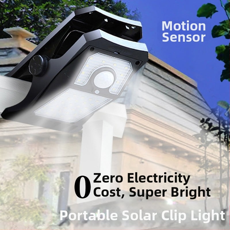 Solarna vanjska zidna svjetiljka s senzorom pokreta — model JZ-12; solarna energija; IP66 zaštita; 1W snaga