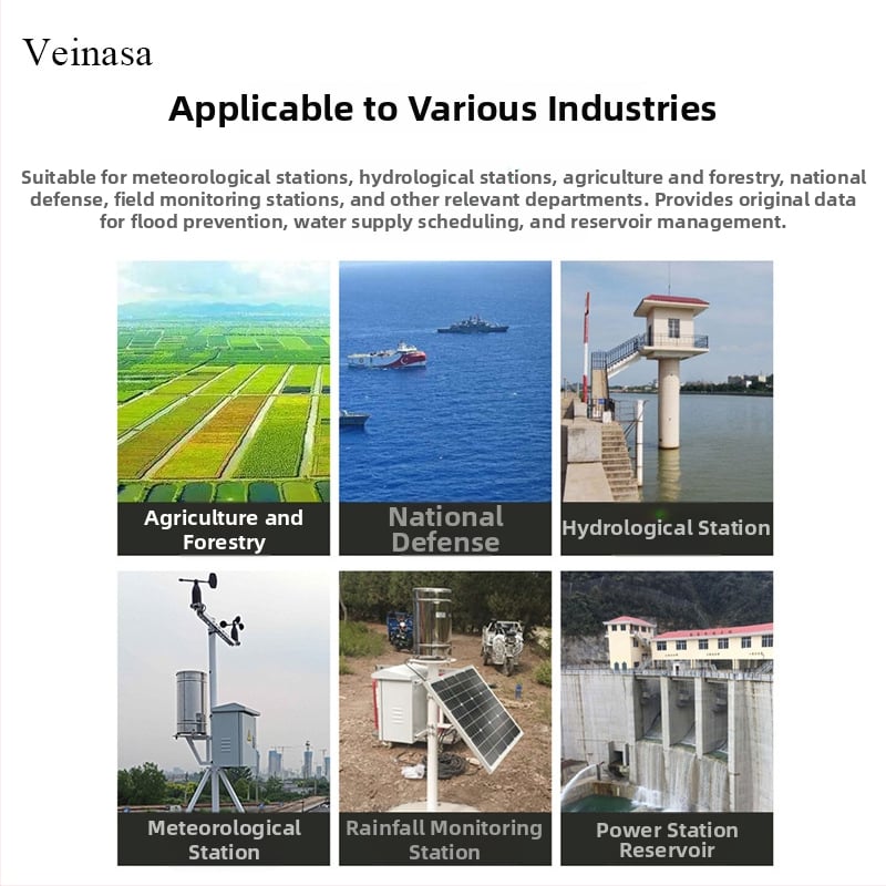 Veinasa XS-RS01O uređaj za praćenje oborina s RS485 sučeljem, tip kišomjera s nagibom, kapacitet 200 mm, raspon temperatura -40 °C do 80 °C