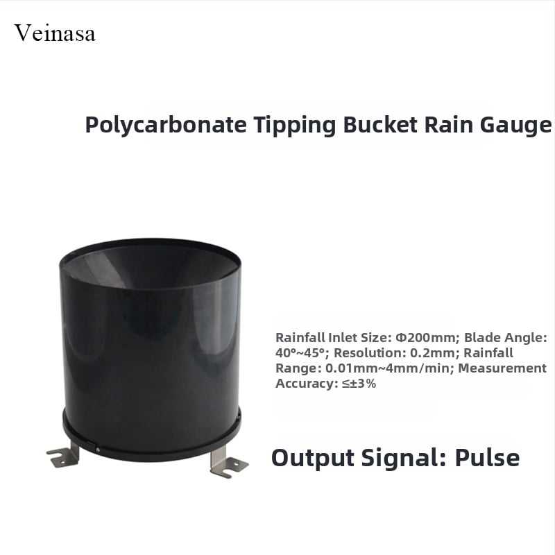 Veinasa XS-RS01O uređaj za praćenje oborina s RS485 sučeljem, tip kišomjera s nagibom, kapacitet 200 mm, raspon temperatura -40 °C do 80 °C