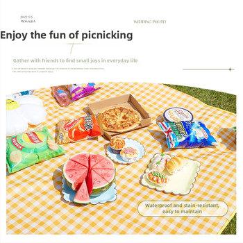 Oxford látky pikniková podložka, odolná voči vlhkosti, PVC podšívka, vonkajšie použitie na kempovanie a pláž, prenášateľná trávnatá podložka, moderný jednoduchý štýl