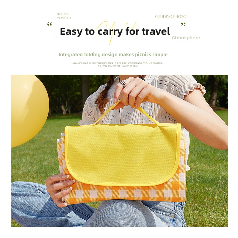 Oxford látky pikniková podložka, odolná voči vlhkosti, PVC podšívka, vonkajšie použitie na kempovanie a pláž, prenášateľná trávnatá podložka, moderný jednoduchý štýl