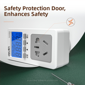 Effective DL333502 Energetický monitor pre zásuvku – merač spotreby elektriny s LCD displejom, 10A, 3C certifikovaný