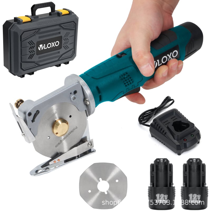 VLOXO električne škare za tkanine, s litijskom baterijom, 12V, pogodne za kožu, karton, tkaninu i tepihe