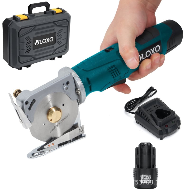VLOXO električne škare za tkanine, s litijskom baterijom, 12V, pogodne za kožu, karton, tkaninu i tepihe