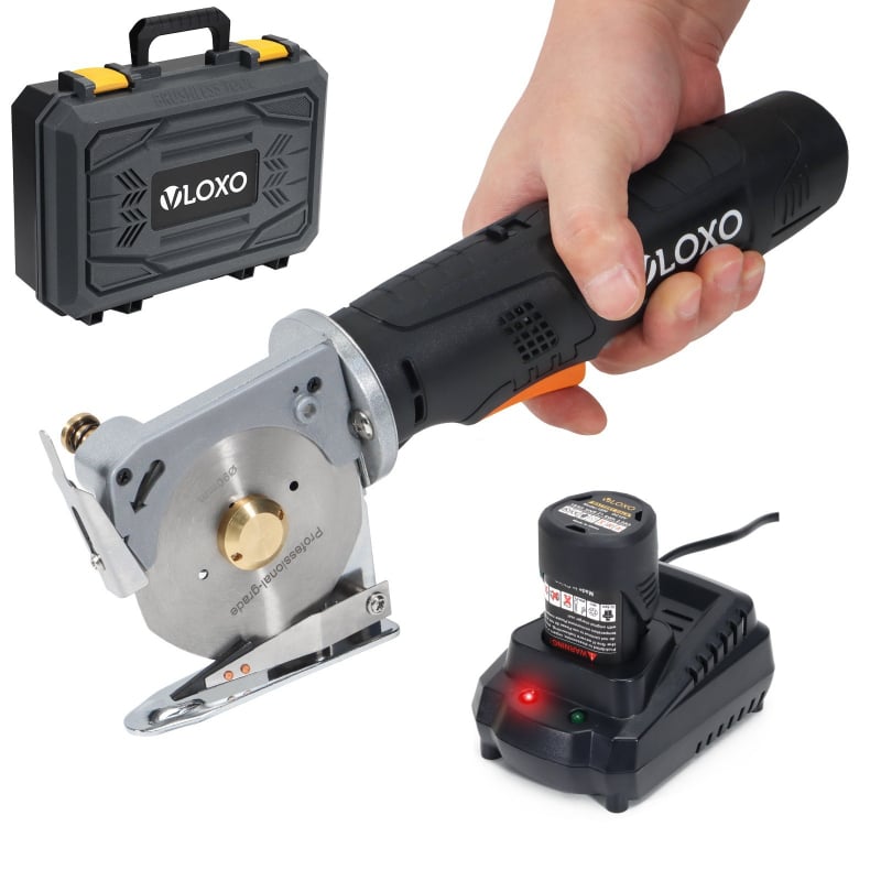 VLOXO električne škare za tkanine, s litijskom baterijom, 12V, pogodne za kožu, karton, tkaninu i tepihe