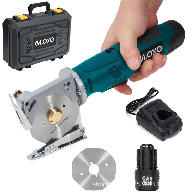 VLOXO električne škare za tkanine, s litijskom baterijom, 12V, pogodne za kožu, karton, tkaninu i tepihe