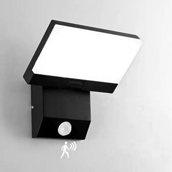 Εξωτερικός αδιάβροχος τοίχου φωτισμός με αισθητήρα για βίλες, αυλές και κήπους - αναδιπλούμενος και περιστρεφόμενος, 220V, 36 LED, 990 lm, IP65, 3000-6500K