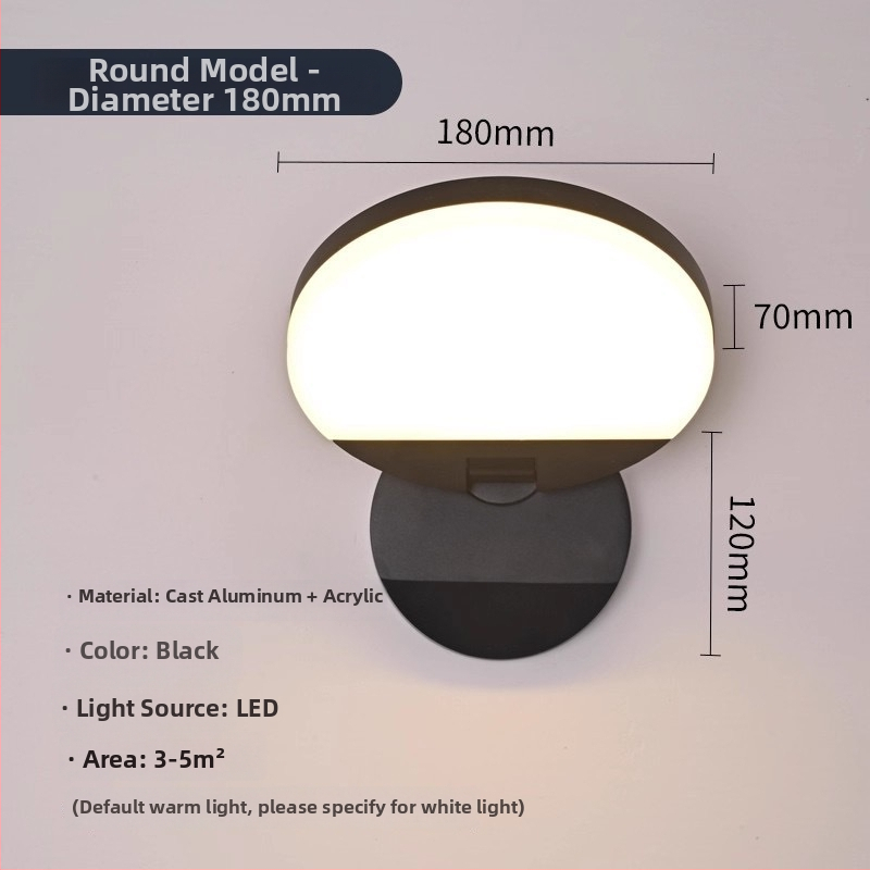 Externá vodotesná senzorová stenová lampa pre vily, dvory a záhrady - skladateľná a otáčavá, 220V, 36 LED, 990 lm, IP65, 3000-6500K