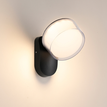 Φωτιστικό τοίχου LED εξωτερικό, αδιάβροχο με αισθητήρα, αλουμινένιο περίβλημα (220V, 120 lm, 3000K, 60°, IP54)