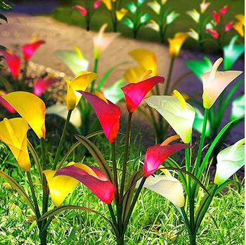 Vanjska vodootporna solarna rasvjeta u obliku biljke, model YD-007; materijal: nehrđajući čelik + PC cijev + ABS plastika; trajanje osvjetljenja: 6–12 sati