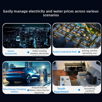 Contor inteligent monofazat Bluetooth pentru curent, cu conectivitate 4G și plată prin scanare QR de pe mobil, pentru locuințe închiriate